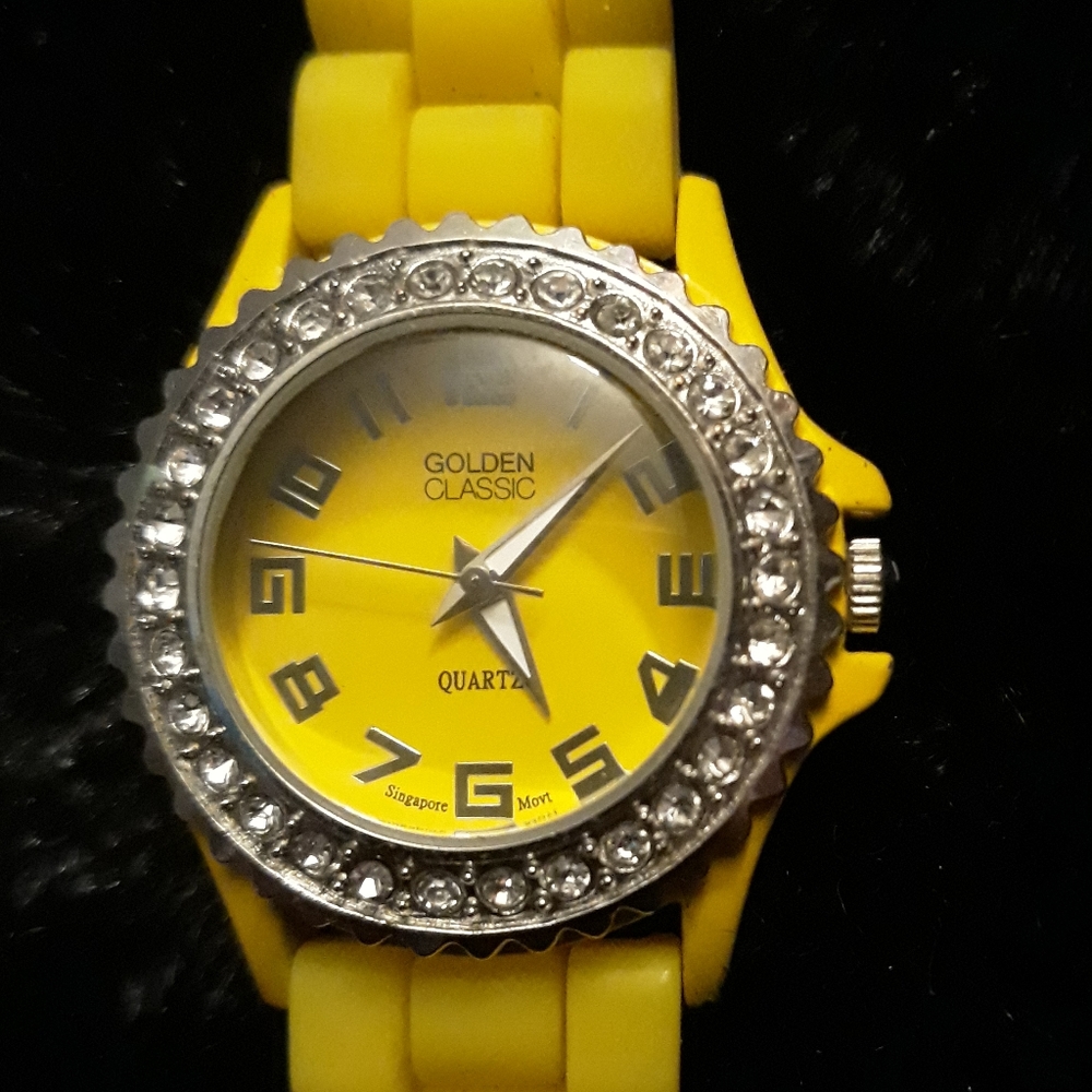 Yellow Golden Classic Watch